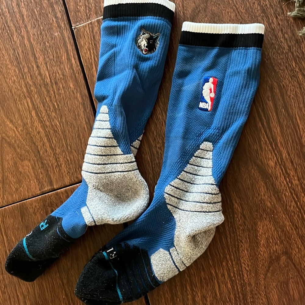 Mens small NBA timberwolves crew socks